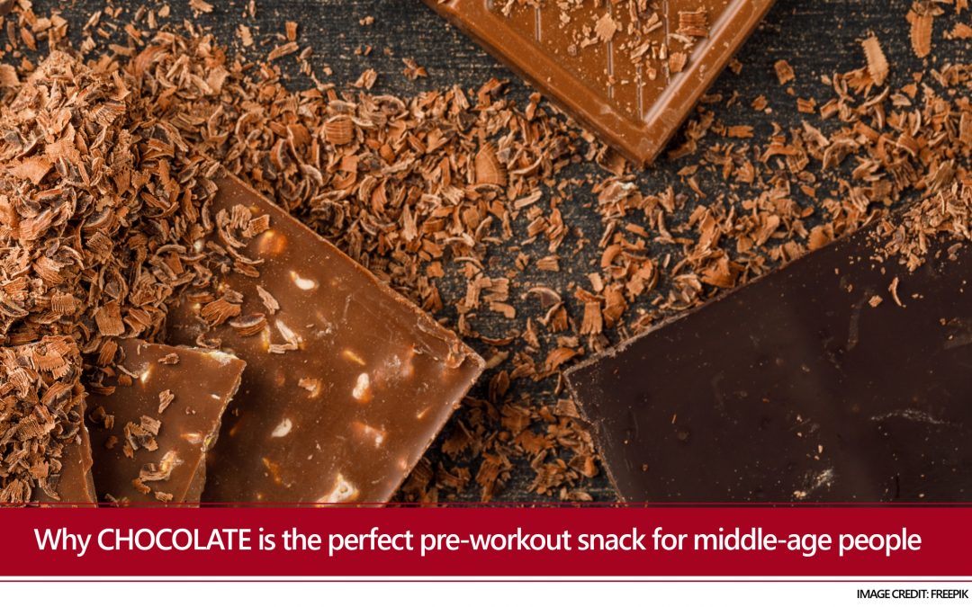 Why CHOCOLATE is the perfect pre-workout snack for middle-aged people: Cocoa increases blood flow and makes exercising easier due to a faster uptake of oxygen, study finds