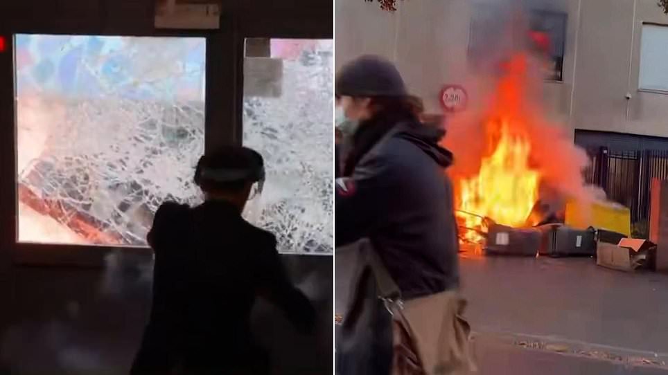 New details: Student, 15, has hand blown off while trying to throw stun grenade back at police as far-left rioters torch school with teachers and pupils inside