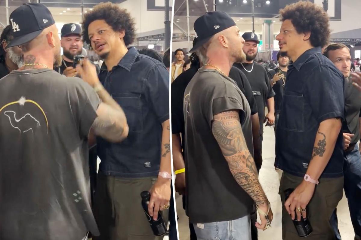 Latest on Chet Hanks confronts comedian Eric André for ‘trashing’ him before security intervenes in wild ComplexCon video